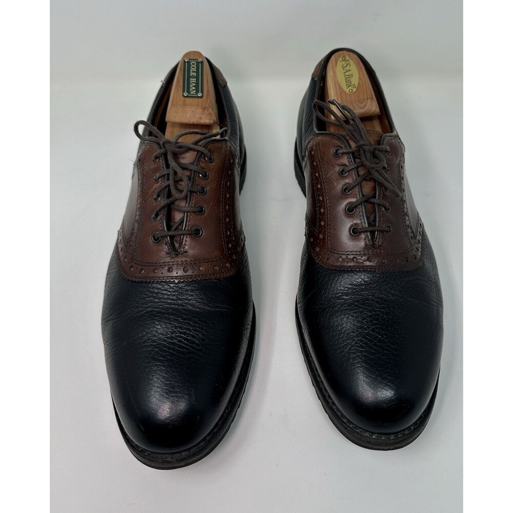 Allen Edmonds Mens “Links” Black Brown Saddle Oxfords Size 12 D  Golf